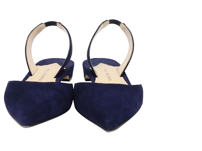 Paul Andrew Rhea 15 Sandali Slingback in Pelle Scamosciata Blu Navy - Ansicht 2