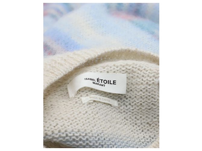 Isabel Marant Etoile Isabel Marant Étoile Gatliny Gestreifter Pullover aus blauer Wolle Hellblau - Ansicht 4