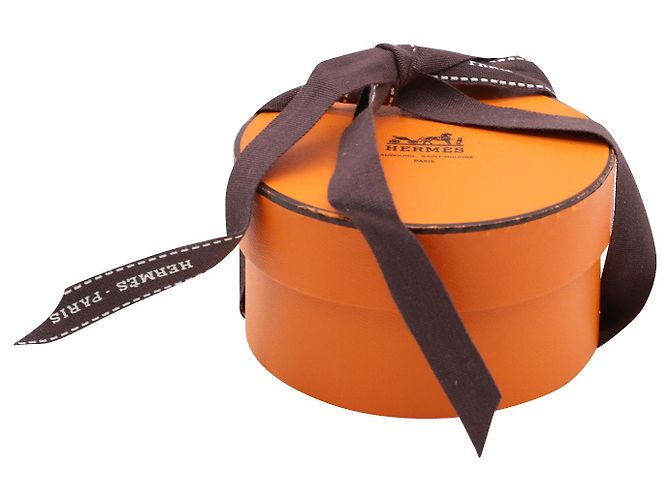 Hermès Hermes Printed Silver Trim Wide Cuff in orangefarbener Emaille - Ansicht 4