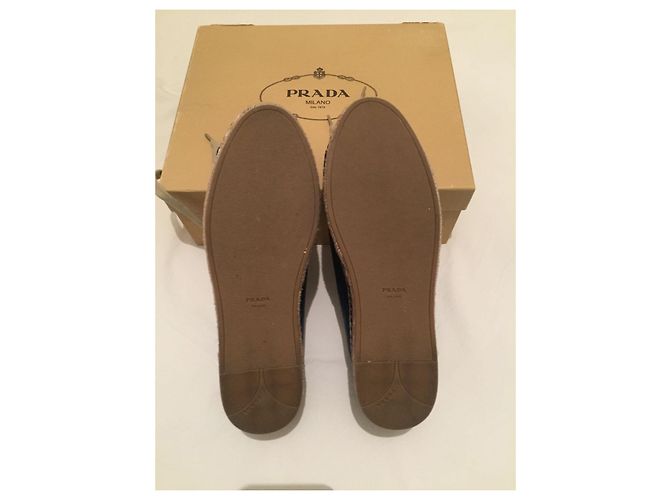Sneakers Prada in pelle blu - vista 5