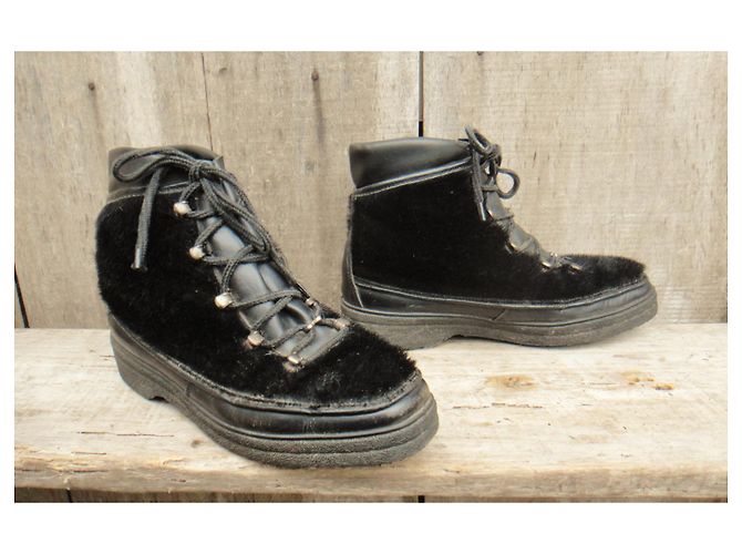 Autre Marque stivaletti invernali vintage p 37 Nero - vista 2