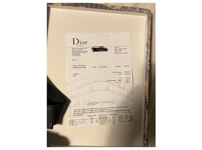 Dior Saddle Bag Black Blue Cotton Men - view 5