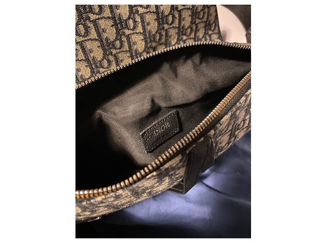 Dior Saddle Bag Black Blue Cotton Men - view 7