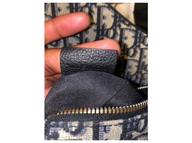 Dior Saddle Bag Black Blue Cotton Men - view 9