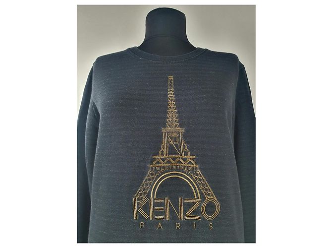 Moletom Kenzo Torre Eiffel Cinza Algodão - vista 2