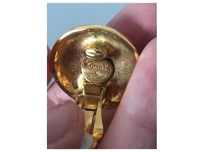 Orecchini Chanel Miss Coco Chanel Oro Gold hardware - vista 7