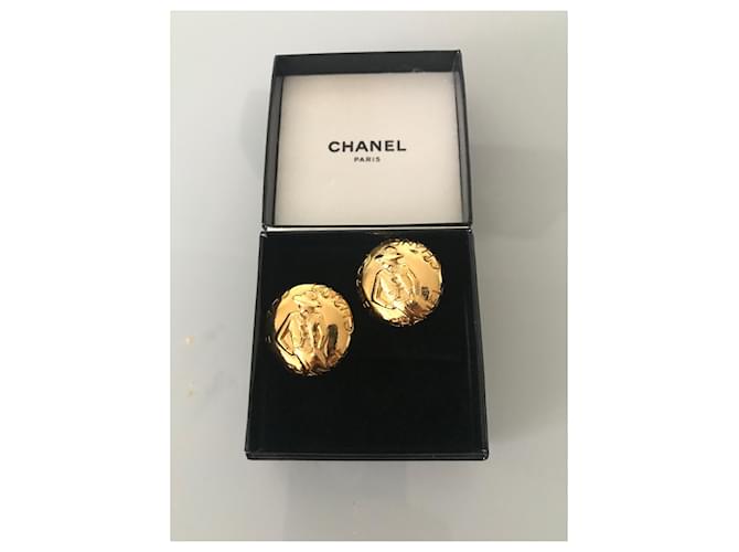 Orecchini Chanel Miss Coco Chanel Oro Gold hardware - vista 9