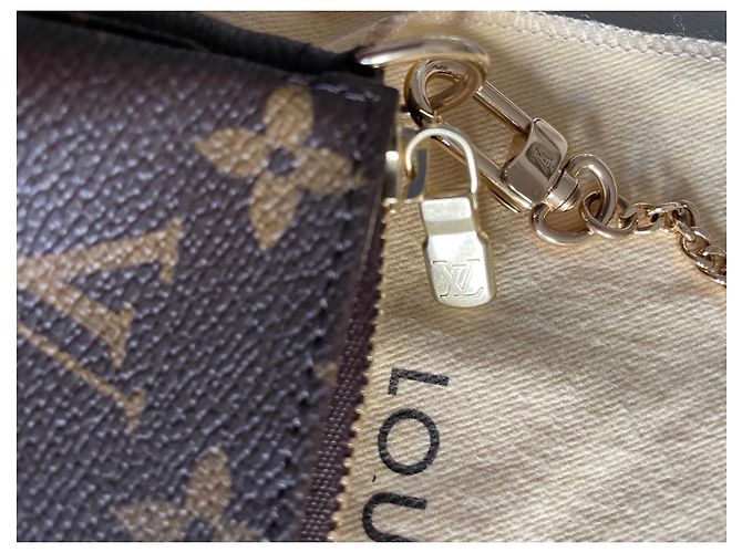 Louis Vuitton Mini pochette accessori Limited Edition Christmas Bears 2018 Marrone - vista 4