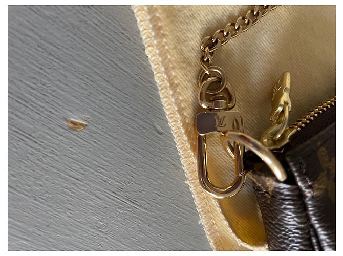 Louis Vuitton Mini pochette accessori Limited Edition Christmas Bears 2018 Marrone - vista 5