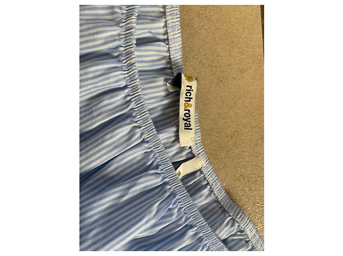 Autre Marque Rich & Royal Baumwollshirt Weiß Blau - Ansicht 2