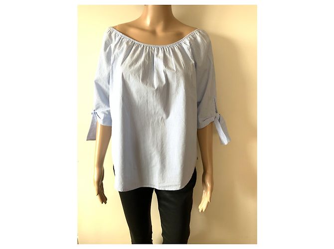 Autre Marque Rich & Royal Baumwollshirt Weiß Blau - Ansicht 3