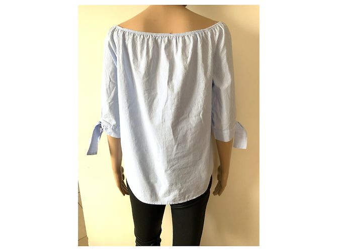 Autre Marque Rich & Royal Baumwollshirt Weiß Blau - Ansicht 4