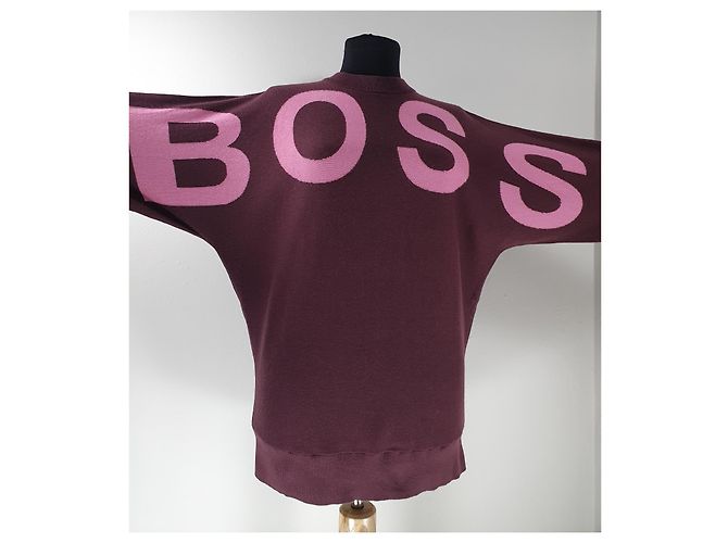 Hugo Boss Pullover Lila Rosa Baumwolle Wolle S Pink - Ansicht 2