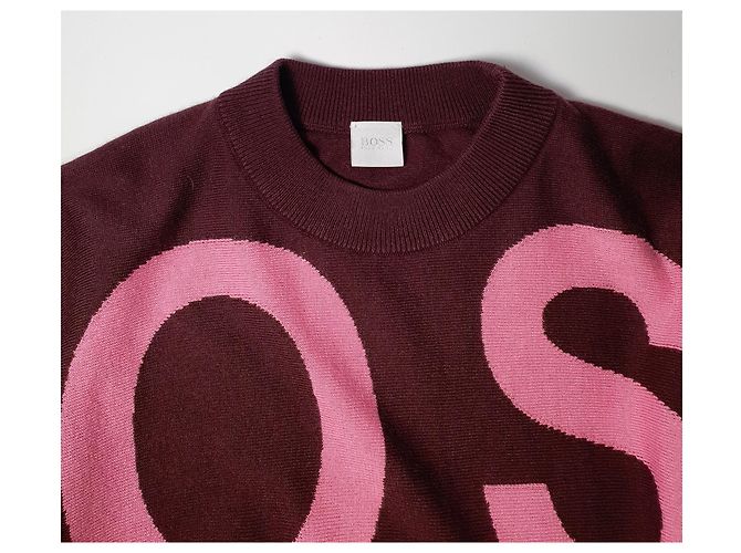 Hugo Boss Pullover Lila Rosa Baumwolle Wolle S Pink - Ansicht 5