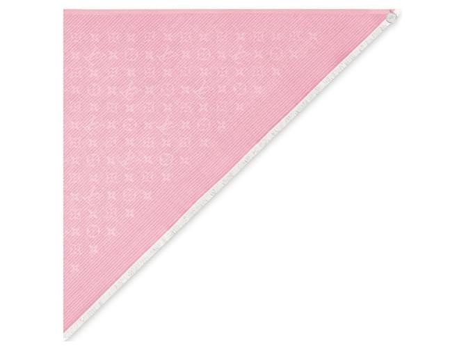 Louis Vuitton Scialle LV denim con monogramma Rosa - vista 2