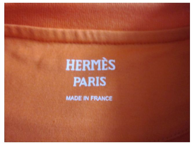 Hermès T-shirt in cotone Clic Clac Arancione - vista 5