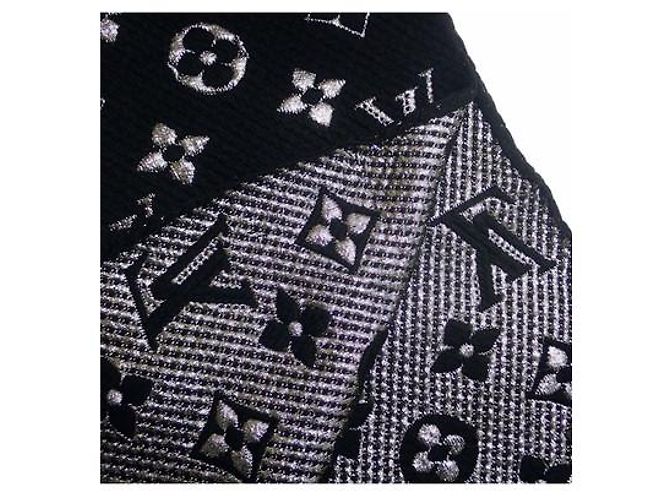 Montsouris Louis Vuitton Logomania schwarz glänzender Schal - Ansicht 2