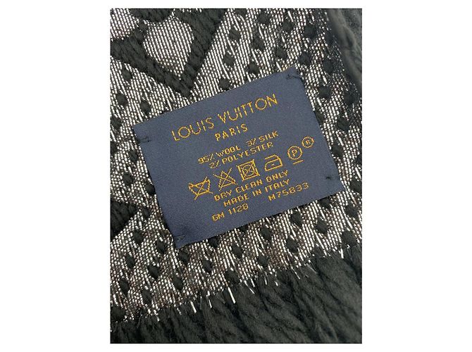 Montsouris Louis Vuitton Logomania schwarz glänzender Schal - Ansicht 3