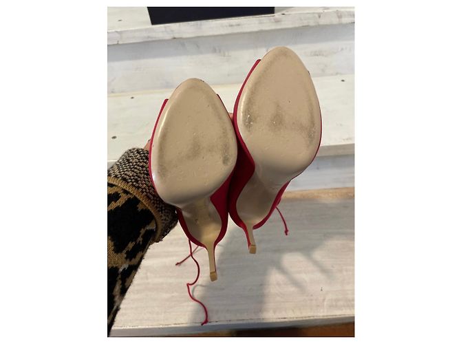 Le Silla High Heels aus rotem Wildleder mit Schnürung - Ansicht 5