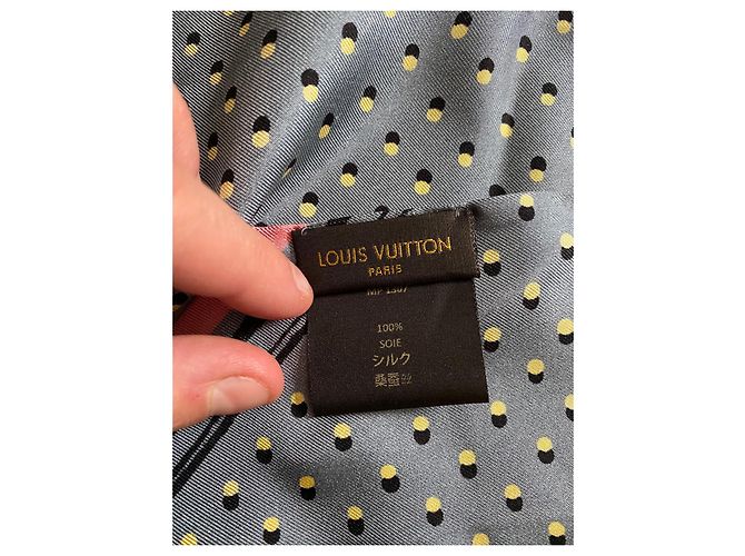 Cerchietto Louis Vuitton in seta grigio - vista 3