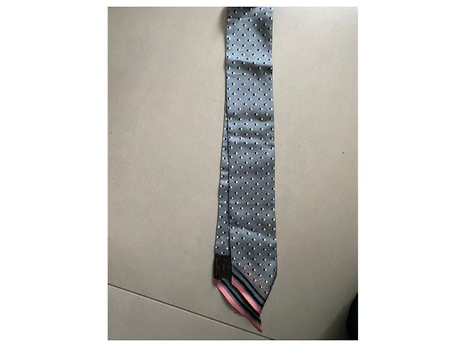 Cerchietto Louis Vuitton in seta grigio - vista 5