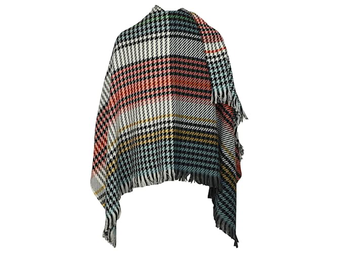 Poncho a quadri Maje in acrilico multicolore - vista 3