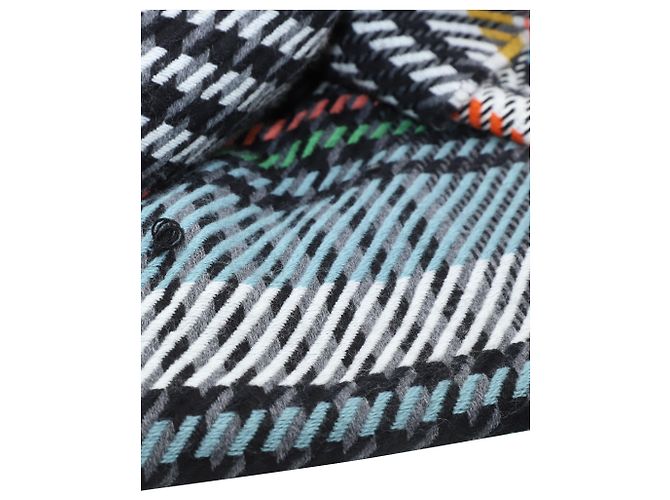 Poncho a quadri Maje in acrilico multicolore - vista 7