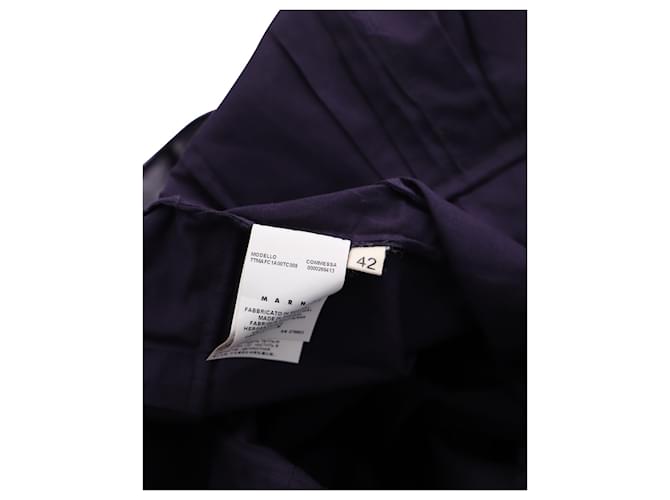 Marni Top Peplum Sin Mangas De Algodón Morado Púrpura - vista 4