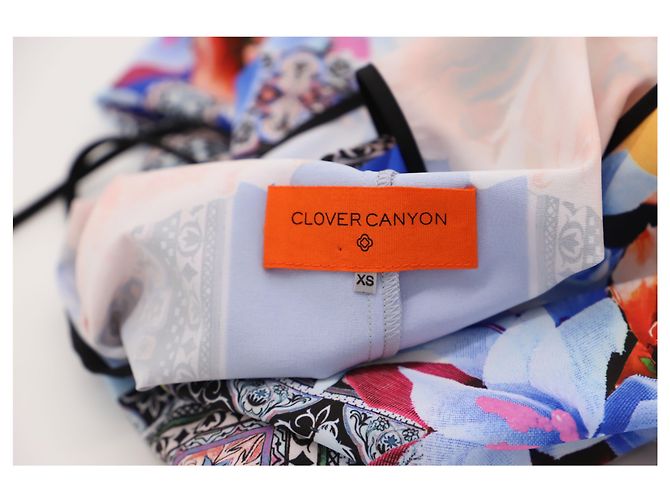 Abito Keyhole stampato Clover Canyon in poliestere multicolore Stampa python - vista 5