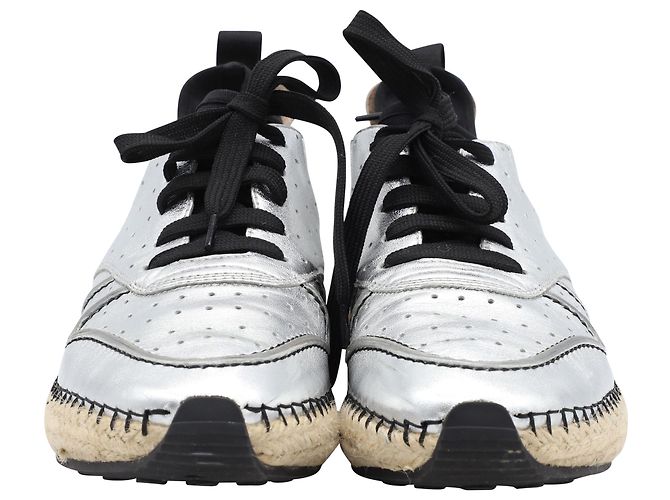 Tod's Espadrille-Sneaker aus Metallic-Leder - Ansicht 2