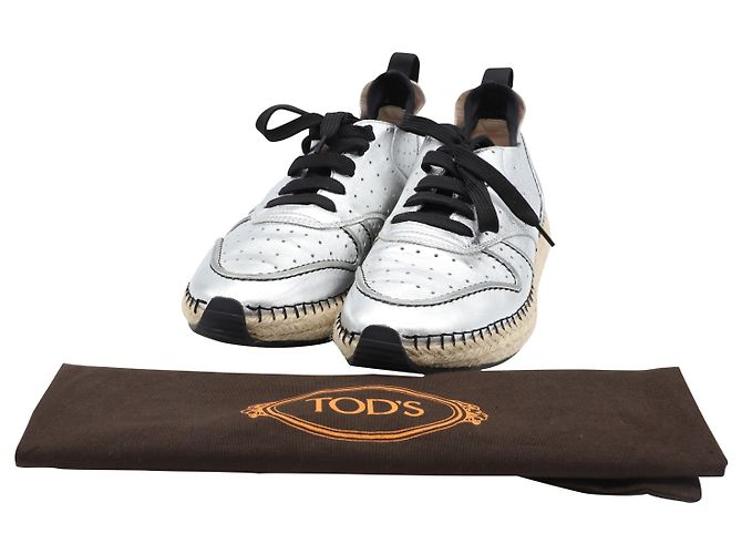 Tod's Espadrille-Sneaker aus Metallic-Leder - Ansicht 7