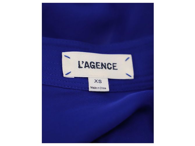 L'agence Bianca Blouse en Soie Bleue - vue 3