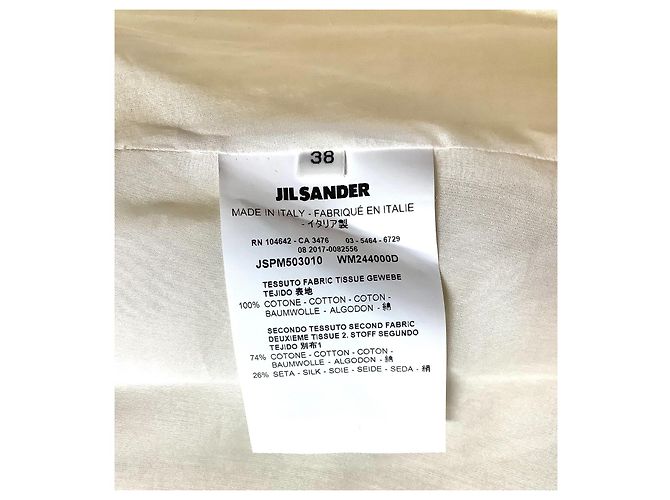 Vestido Jil Sander de algodón con dobladillo globo crema Crudo - vista 10