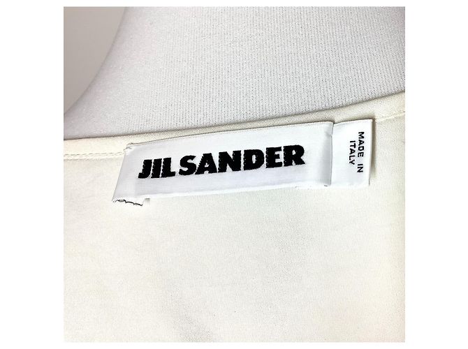 Vestido Jil Sander de algodón con dobladillo globo crema Crudo - vista 12
