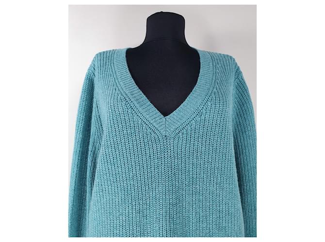 Autre Marque WooLovers Langer Pullover Grün Kaschmir Merino Wolle L - Ansicht 2