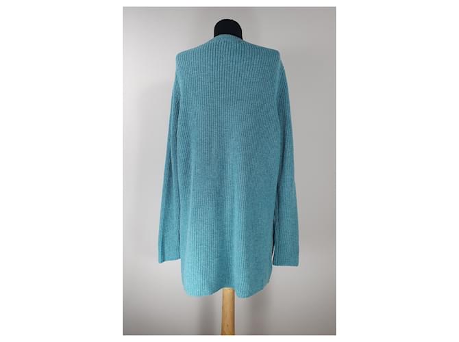 Autre Marque WooLovers Langer Pullover Grün Kaschmir Merino Wolle L - Ansicht 4
