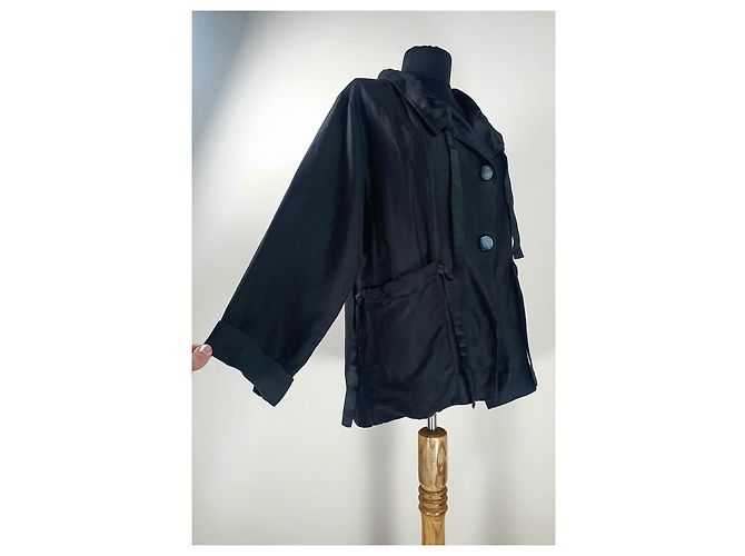 Blazer Dorothée Schumacher nero in lino e viscosa - vista 4