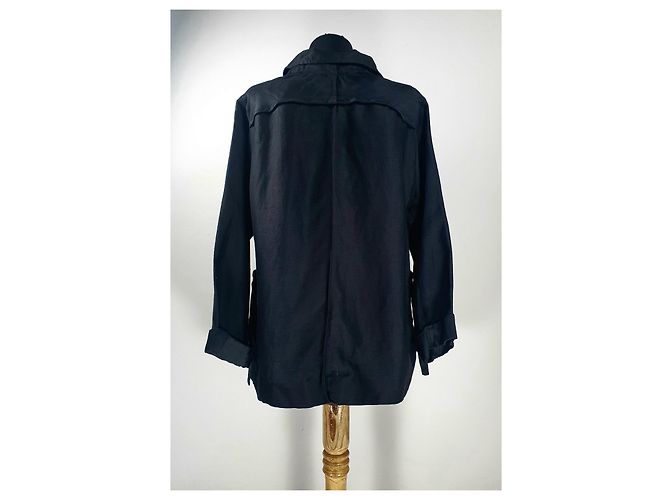 Blazer Dorothée Schumacher nero in lino e viscosa - vista 5