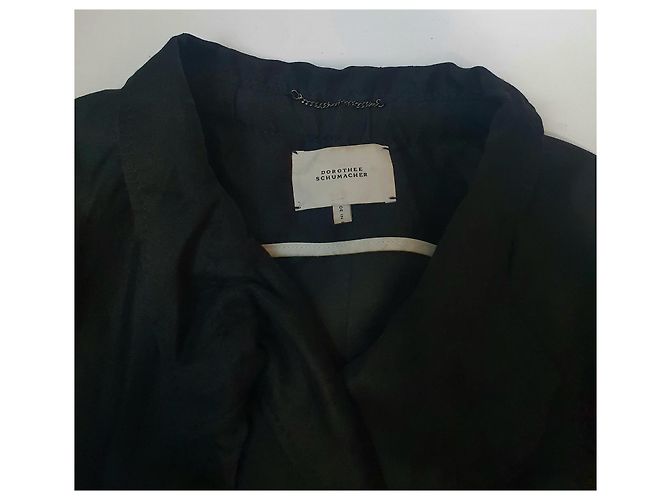 Blazer Dorothée Schumacher nero in lino e viscosa - vista 7
