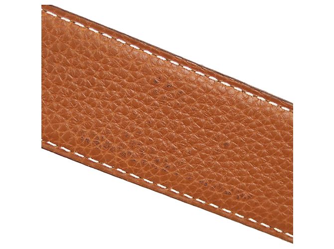 Hermès Hermes Black Constance Ledergürtel Schwarz Silber - Ansicht 5