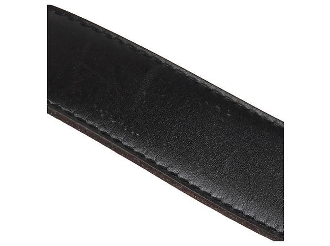 Hermès Hermes Black Constance Ledergürtel Schwarz Silber - Ansicht 7