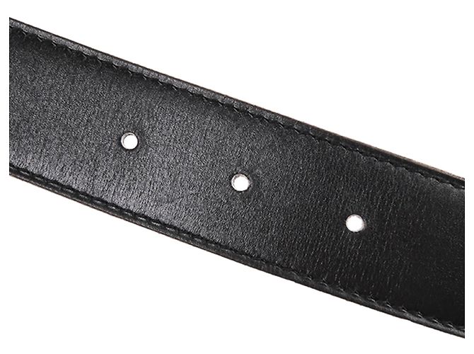 Hermès Hermes Black Constance Ledergürtel Schwarz Silber - Ansicht 9