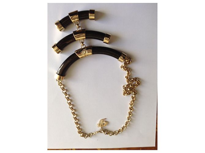Collier Dsquared2 Noir Imitation Corne - vue 2