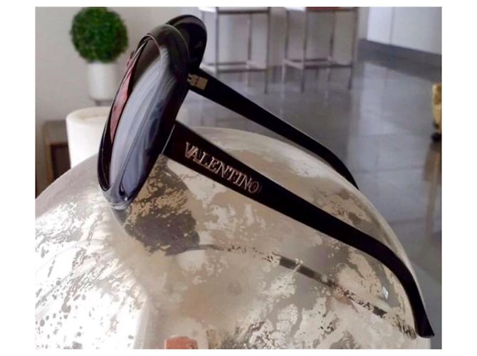 Valentino Occhiali oversize a farfalla Nero - vista 9