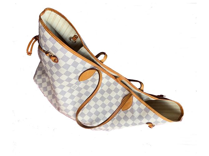 Louis Vuitton Neverfull Damier Azur GM Blu chiaro - vista 20