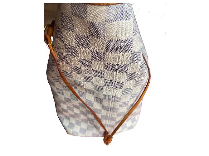 Louis Vuitton Neverfull Damier Azur GM Blu chiaro - vista 3