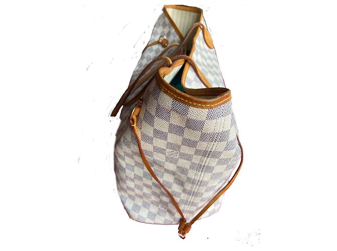 Louis Vuitton Neverfull Damier Azur GM Blu chiaro - vista 4