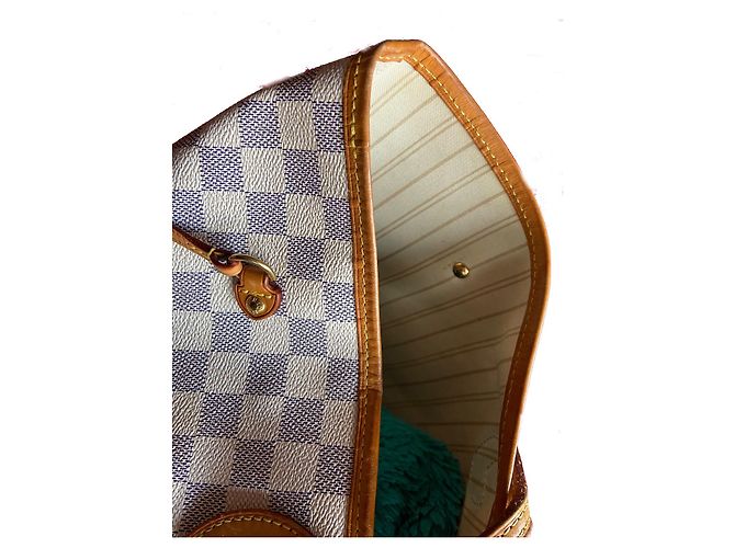 Louis Vuitton Neverfull Damier Azur GM Blu chiaro - vista 7