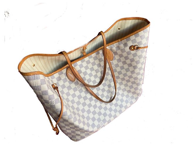 Louis Vuitton Neverfull Damier Azur GM Blu chiaro - vista 8