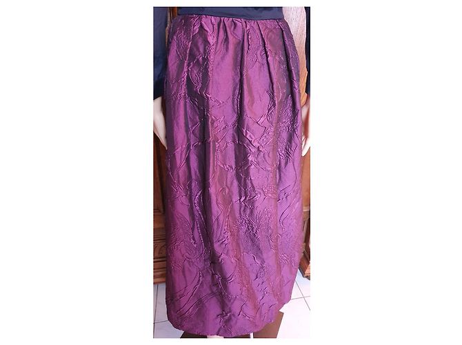 Autre Marque Abito Sara Roka Blu Navy e Bordeaux in Cotone - vista 3